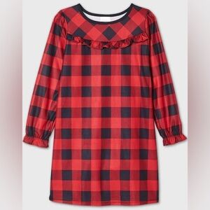 Wondershop Girl's Black and Red Ruffled Sleepwear Size 8